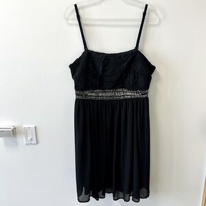 Torrid • Black Baby Doll Dress w/Sequins • Sz 3X